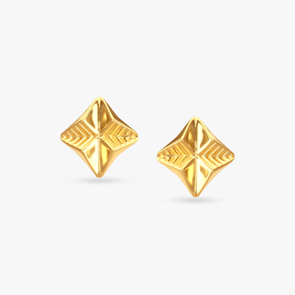 

Chic Geometric Gold Stud Earrings