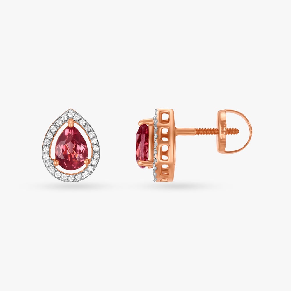 Wild Roses Diamond Stud Earrings,,hi-res image number null