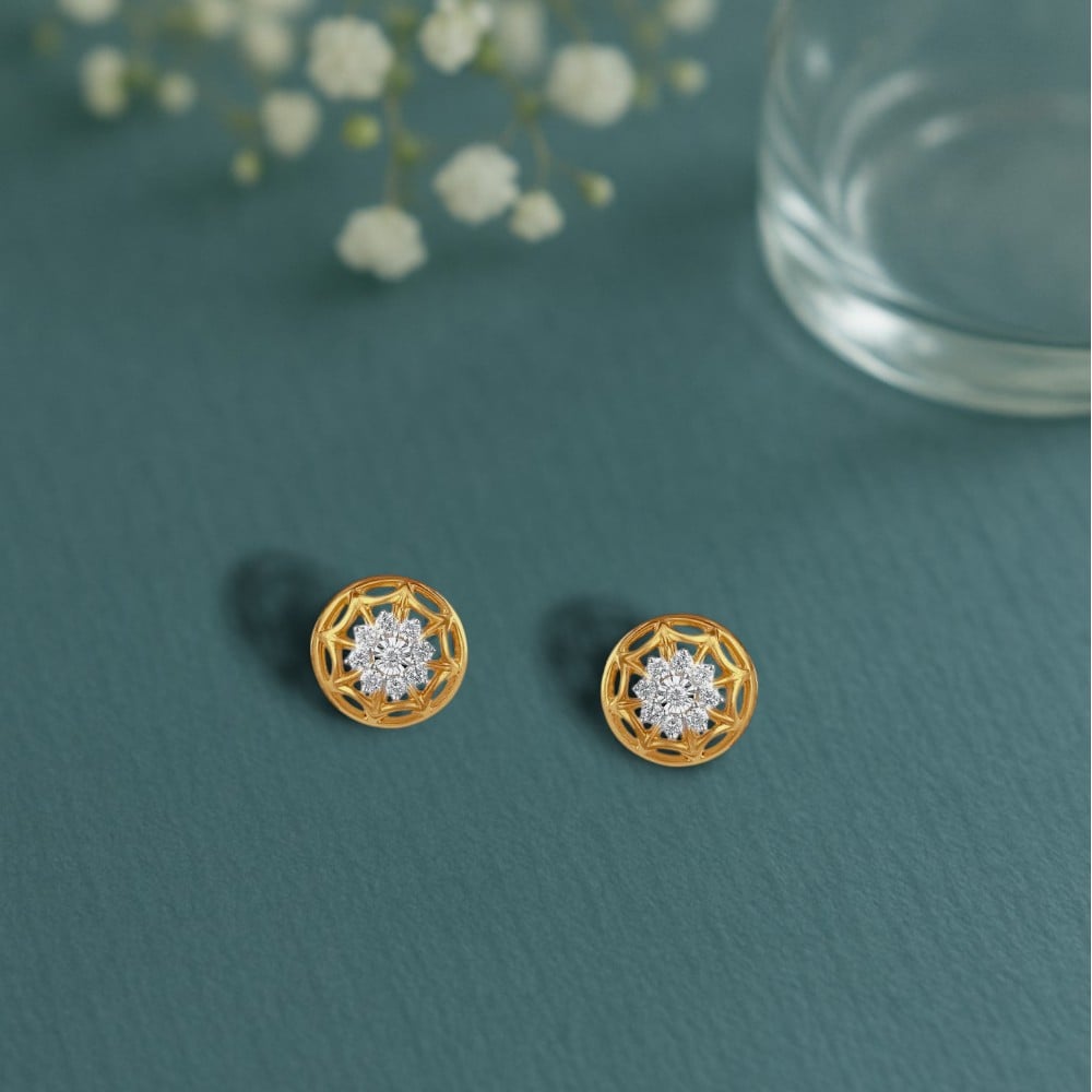 

Royal Web Diamond Stud Earrings