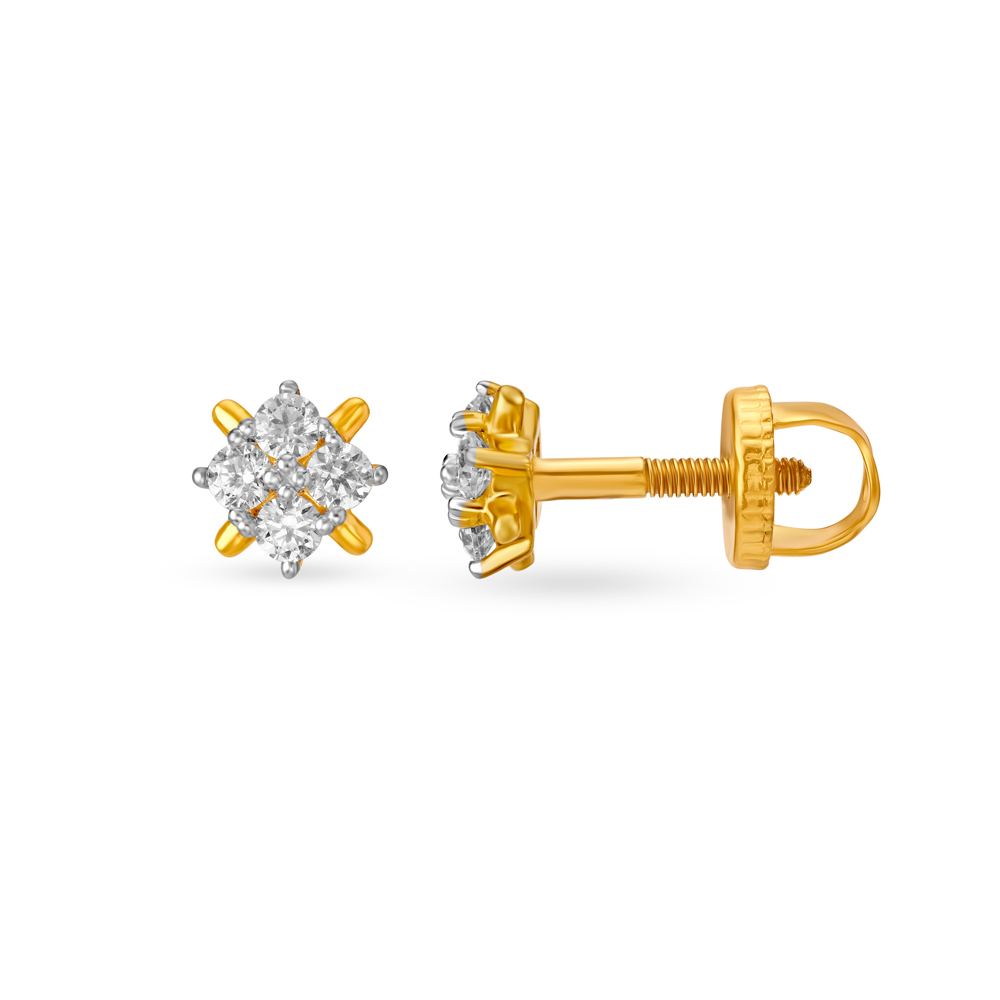 Tiny Square Stud Earrings for Kids,,hi-res image number null