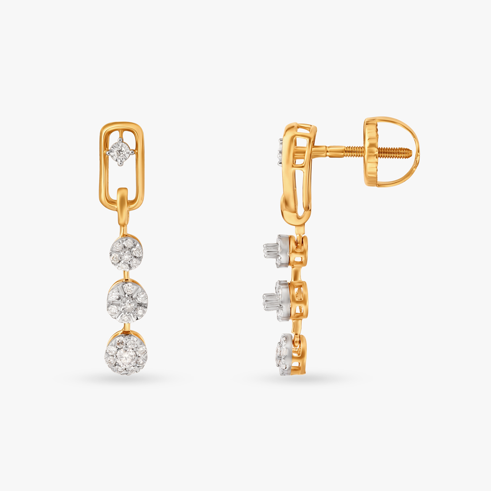 Celestial Cascade Diamond Drop Earrings,,hi-res image number null