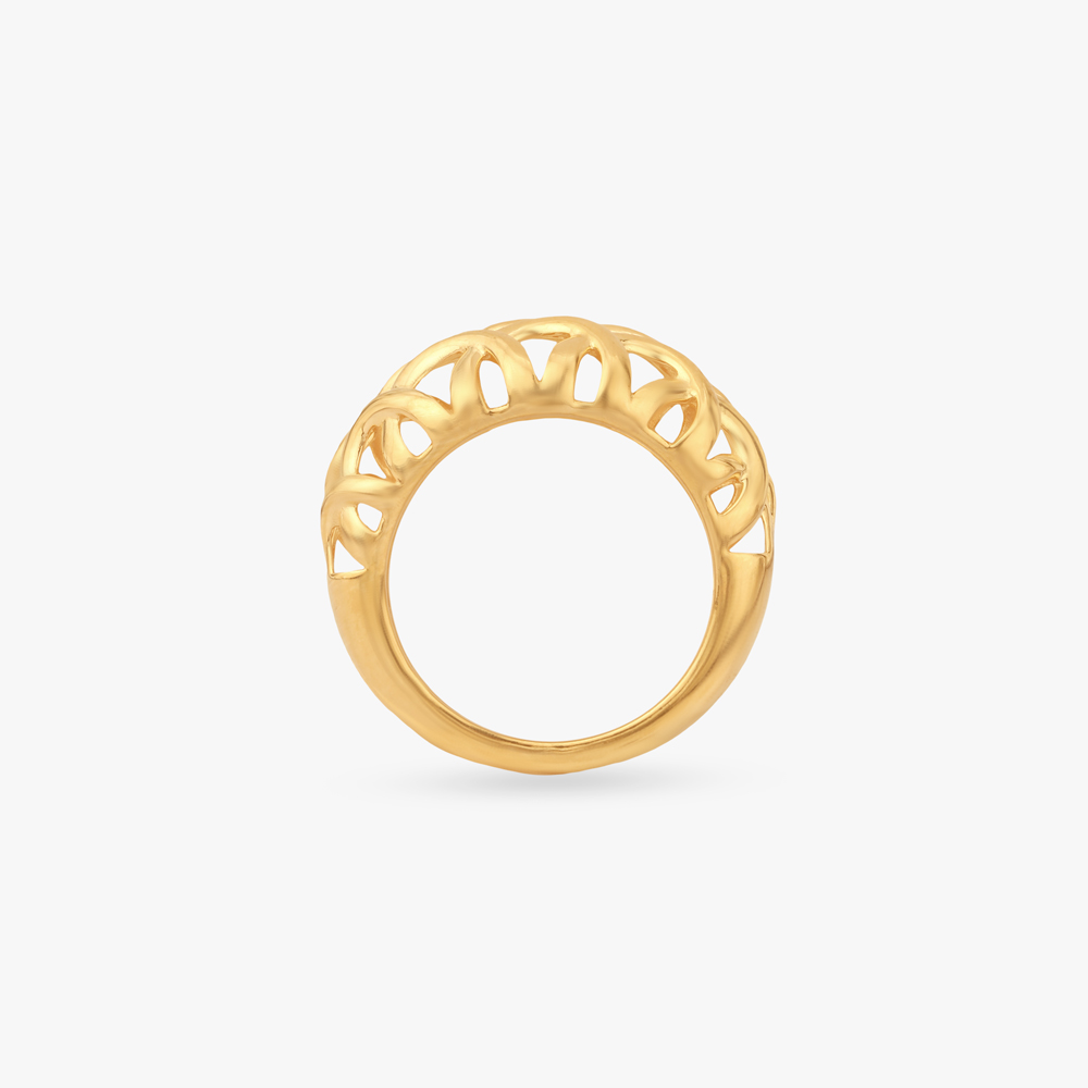 Scalloped Weave gold Ring,,hi-res image number null