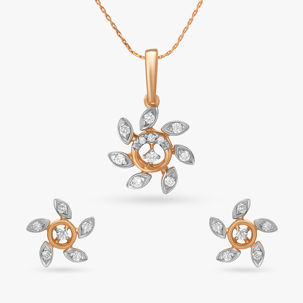 Nature's Grace Diamond Pendant and Earrings Set,,hi-res image number null