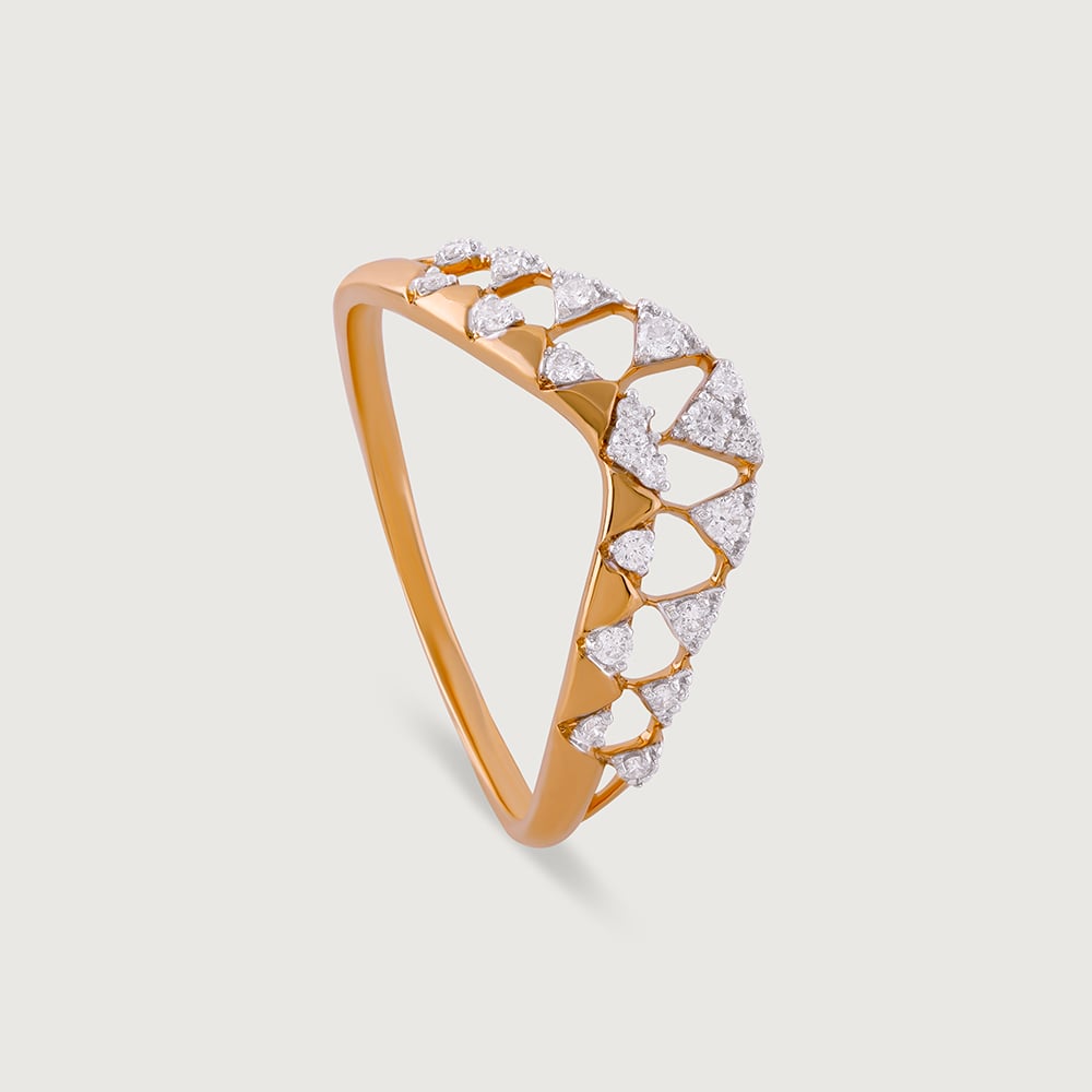Modern Vanki Gold & Diamond Finger Ring,,hi-res image number null