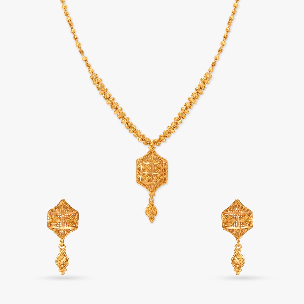 Elegant Rawa-work Necklace Set