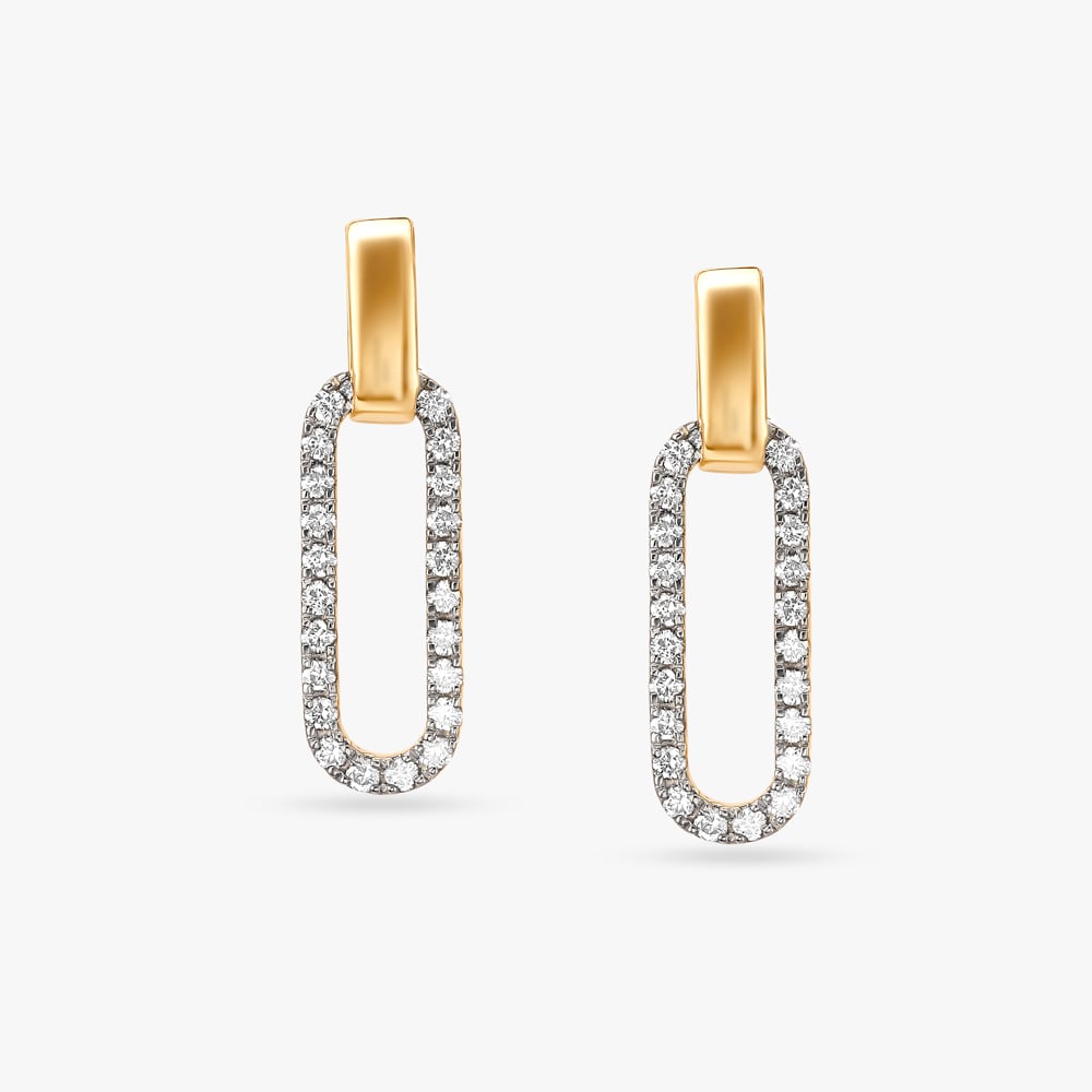 Radiant Bond Diamond Drop Earrings,,hi-res image number null