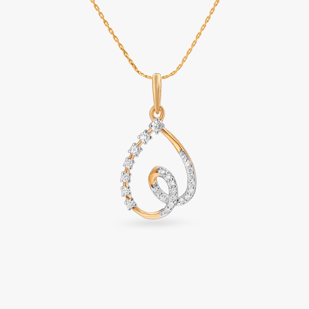 Spiralled Spark Diamond Pendant and Earrings Set,,hi-res image number null