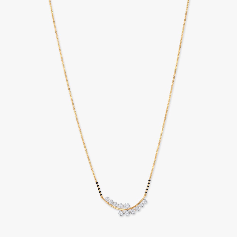 Glimmer Curve Diamond Mangalsutra,,hi-res image number null