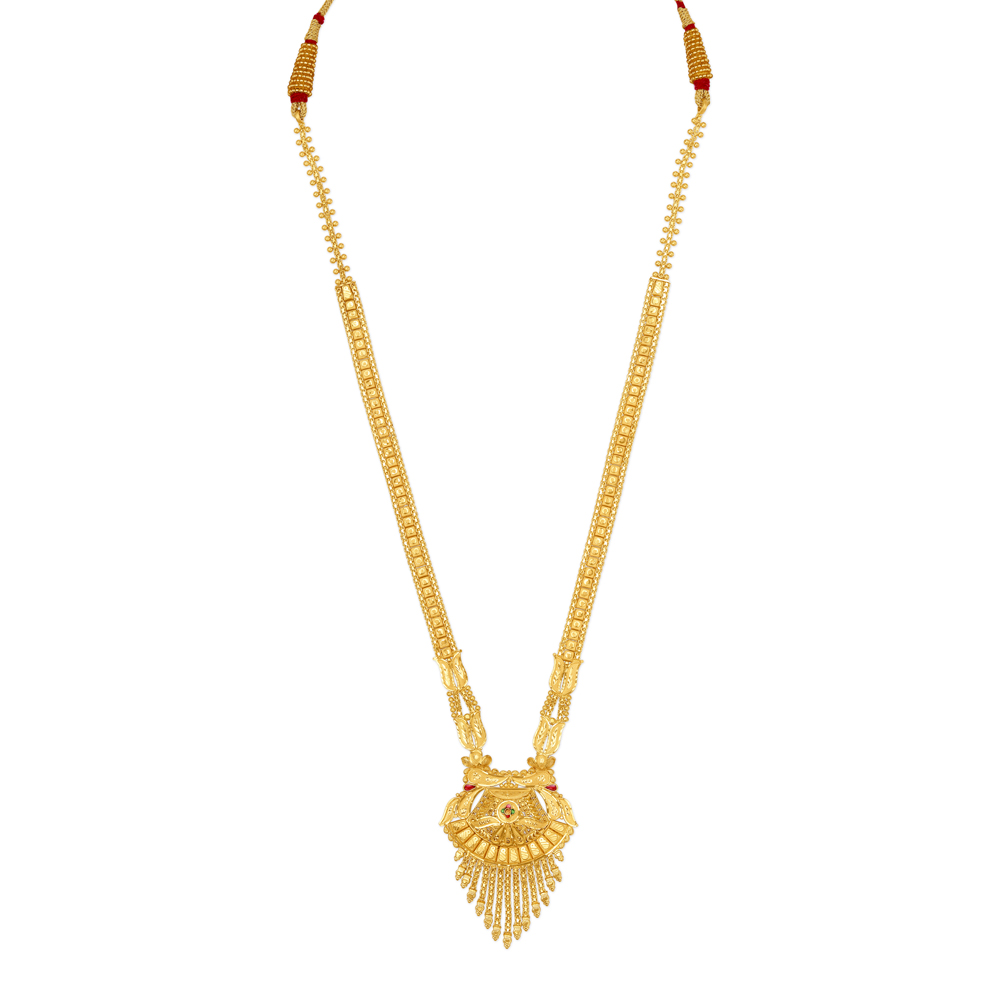 Elaborate Yellow Gold Semicircle Haaram,,hi-res image number null