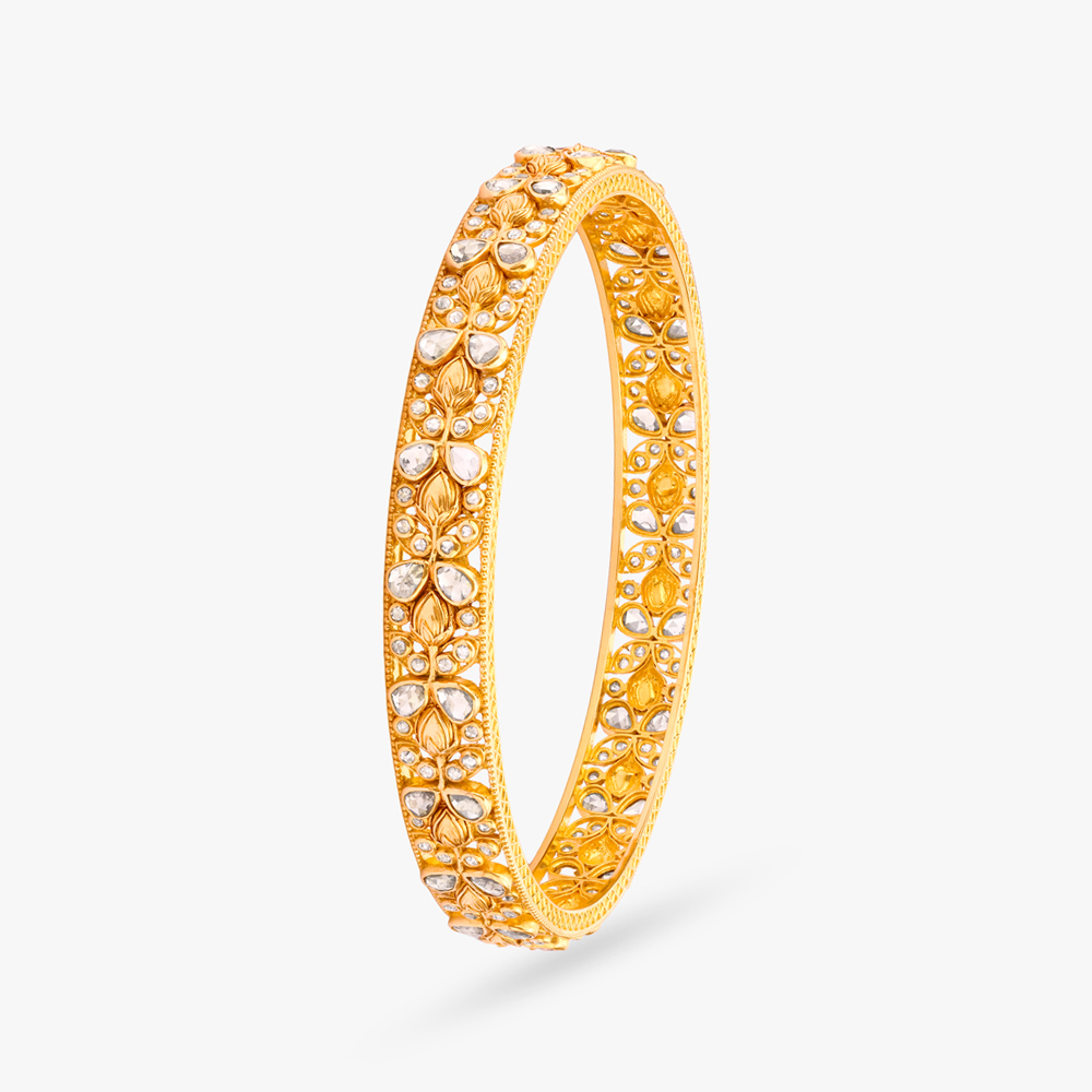 Bud Mosaic Gold Bangles,,hi-res image number null