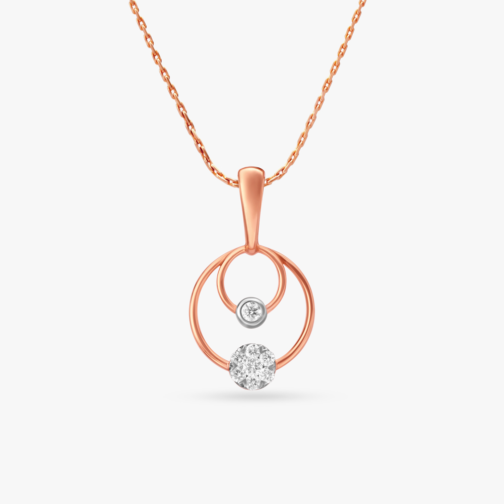 Exquisite Rose Gold Diamonds Pendant,,hi-res image number null