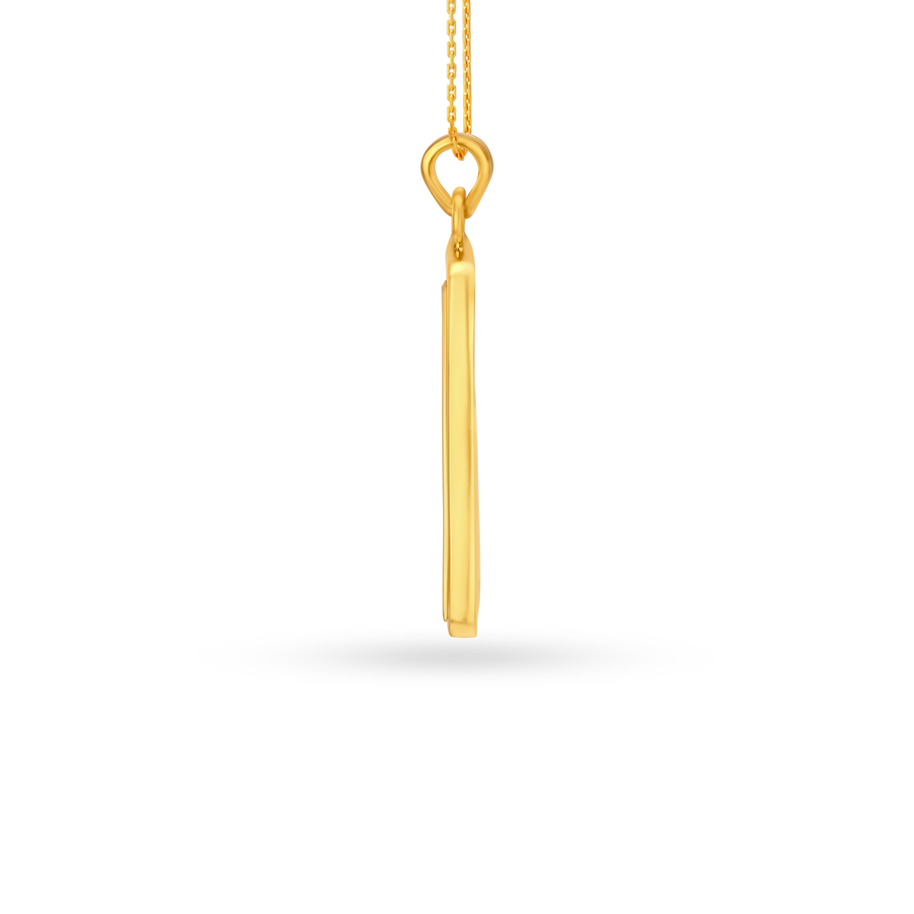 Modern Cut Gold Pendant For Men,,hi-res image number null
