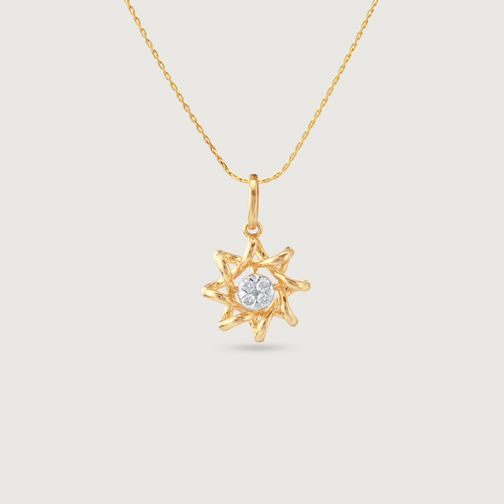 Serene Petal Diamond Pendant,,hi-res image number null