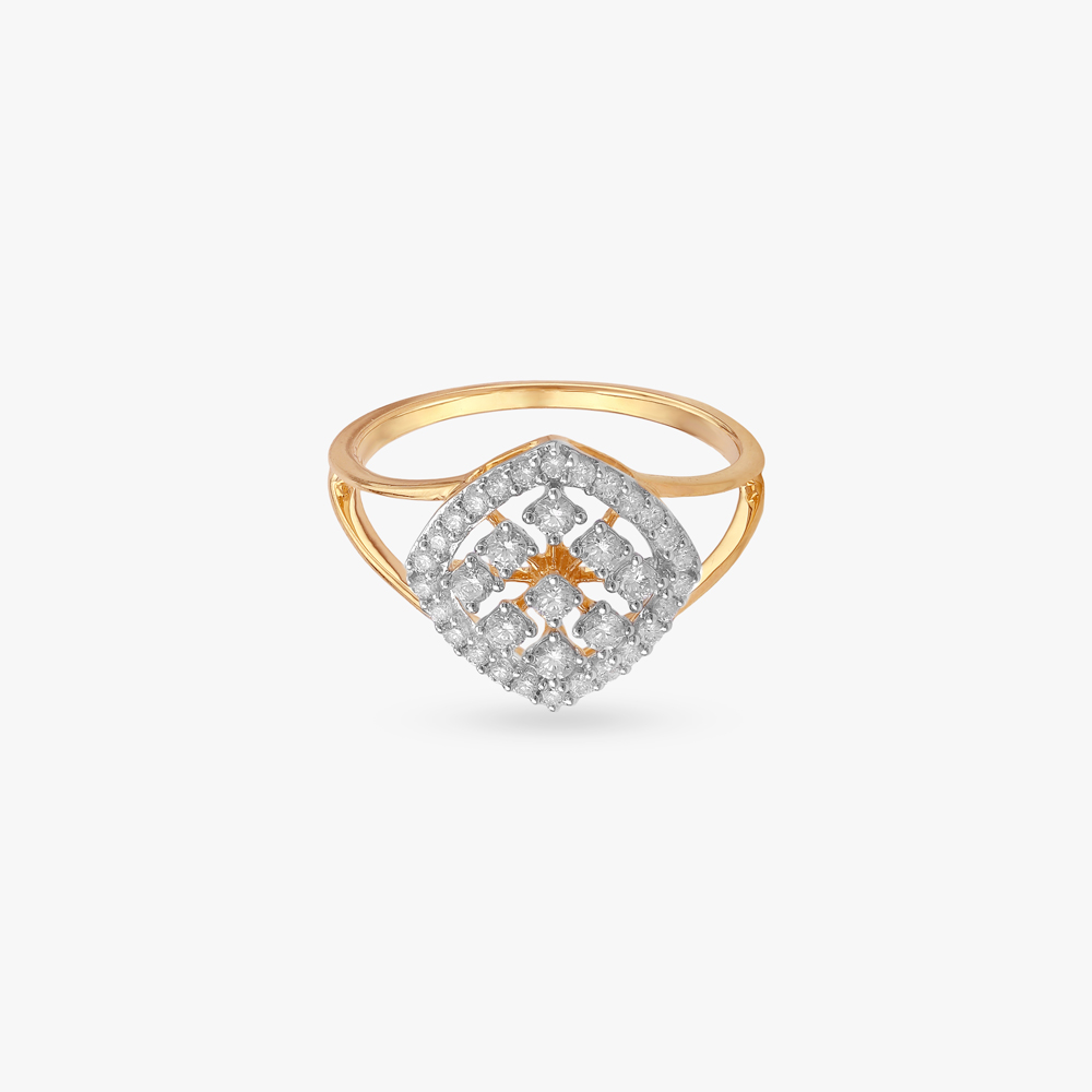 Crowned Lattice Diamond Ring,,hi-res image number null