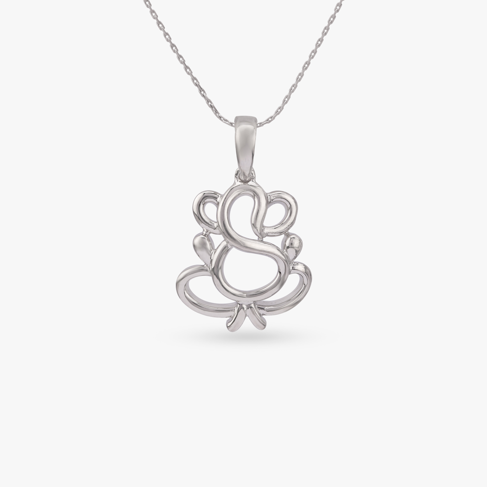 

Ganesha Grace Silver Pendant