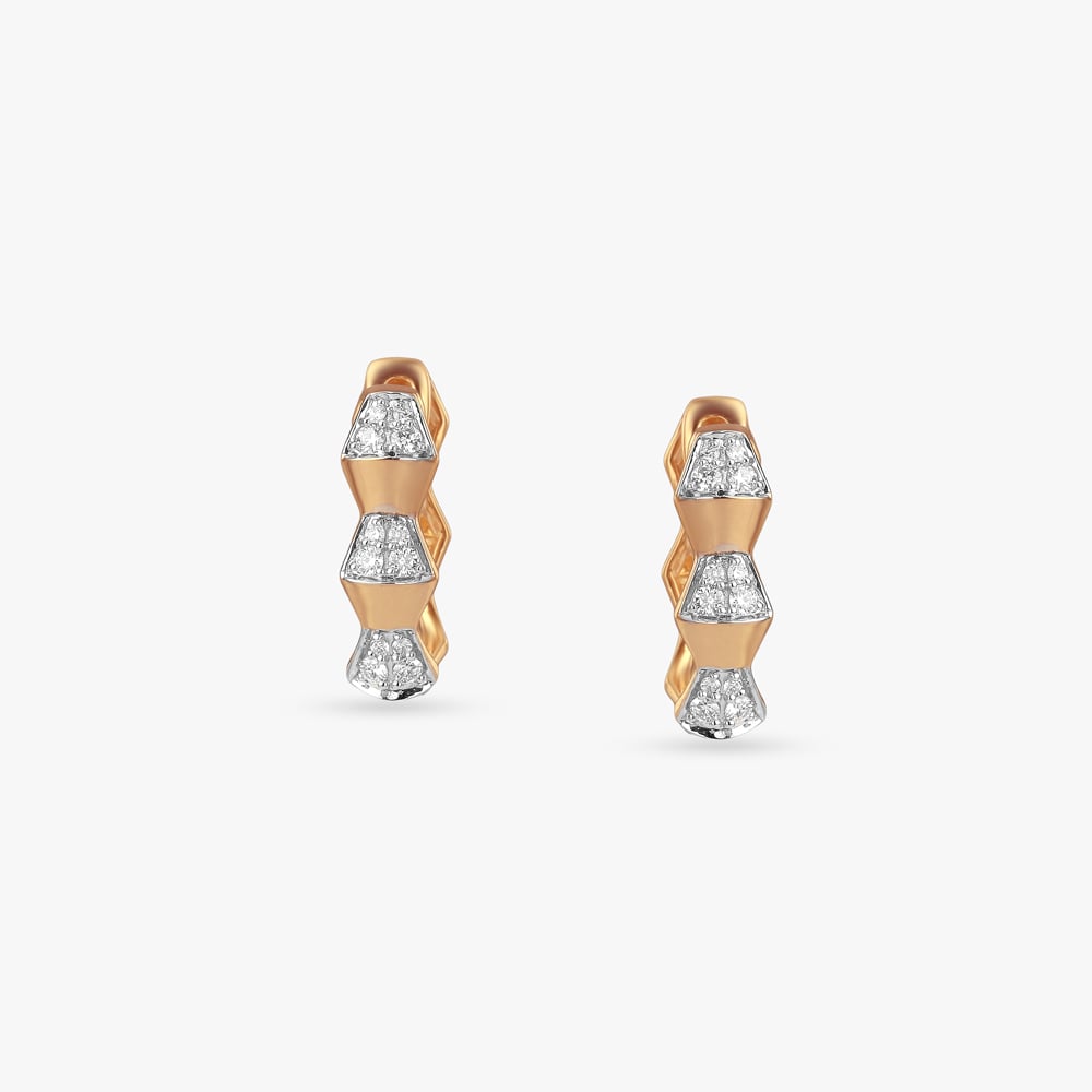 Azure Flip Diamond Hoop Earrings,,hi-res image number null