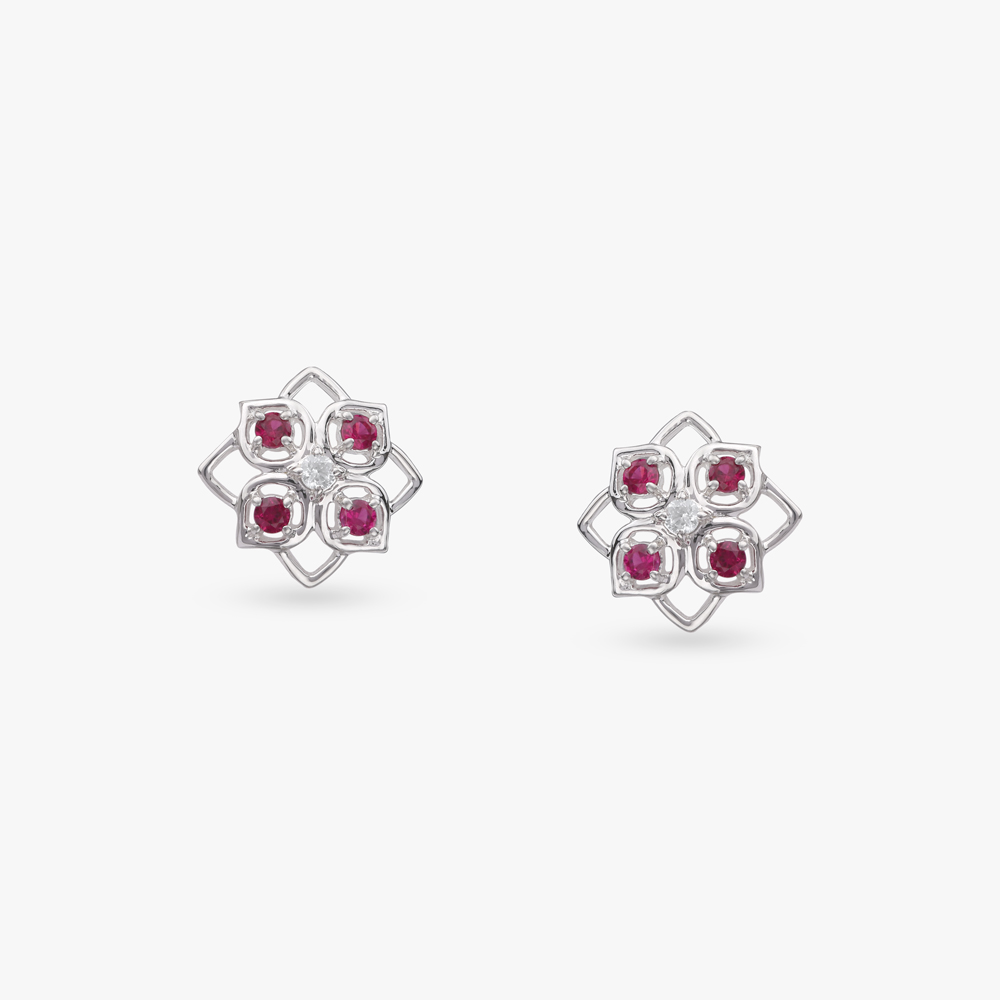 Bloom Radiance Silver Pendant and Earrings Set,,hi-res image number null