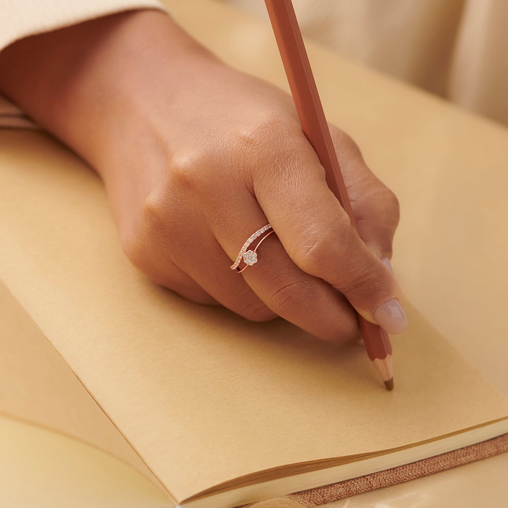 Lovely Floral Diamond Ring,,hi-res image number null