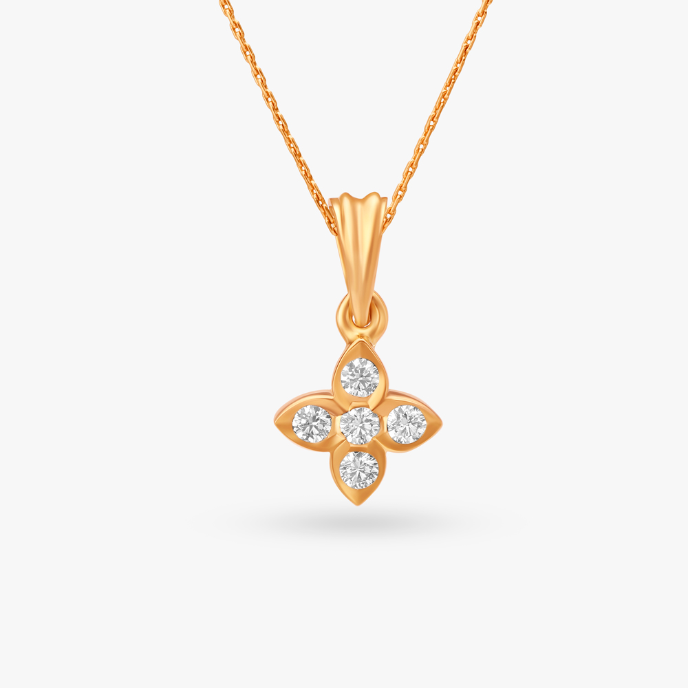 Simplistic Diamond Stud Pendant,,hi-res image number null