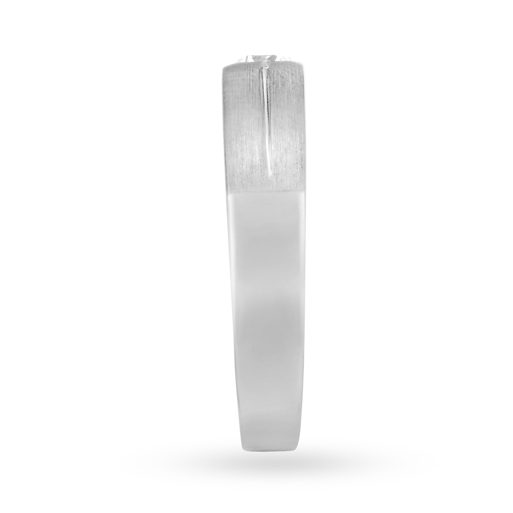 Balanced 950 Pure Platinum And Diamond Finger Ring,,hi-res image number null