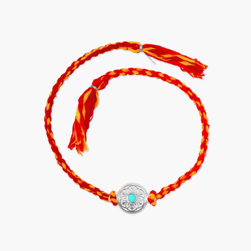

Halo Bloom Silver Rakhi