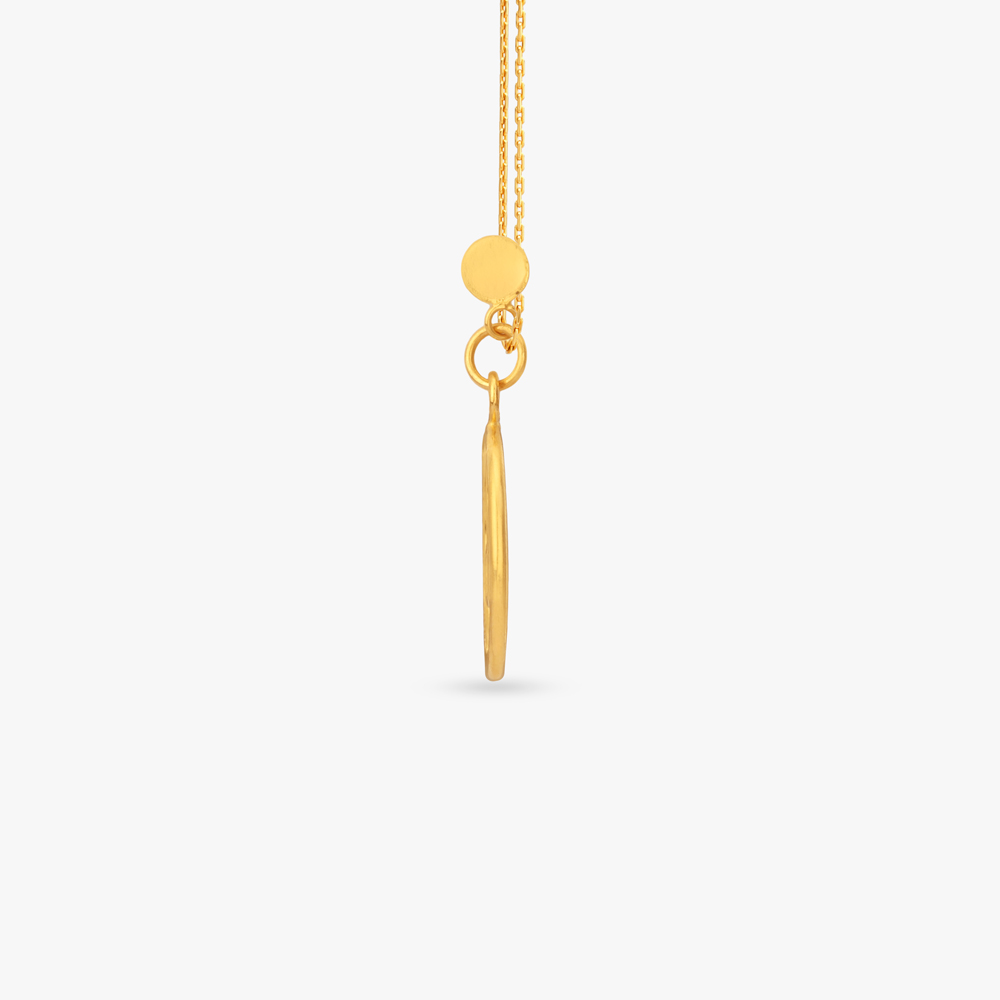 Leo Circle Gold Pendant,,hi-res image number null