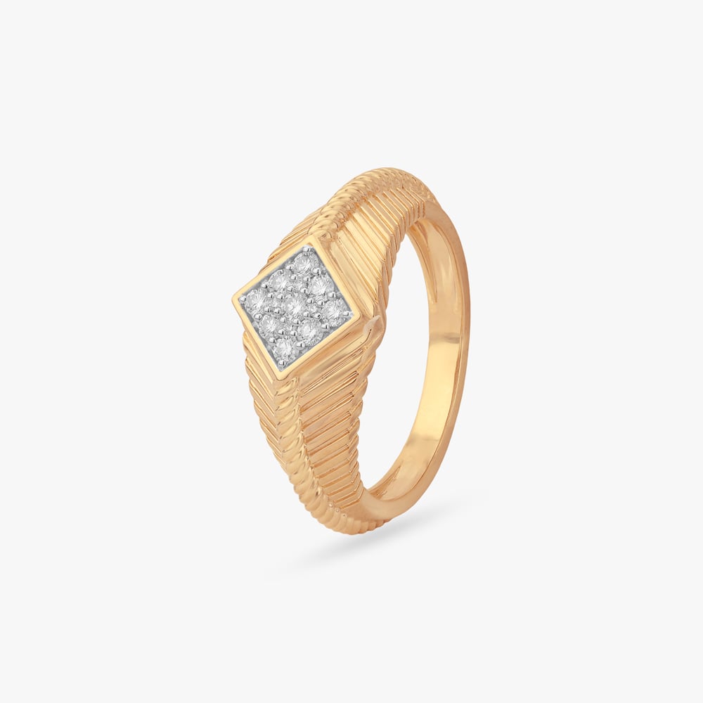 

Bold Symmetry Diamond Ring For Men