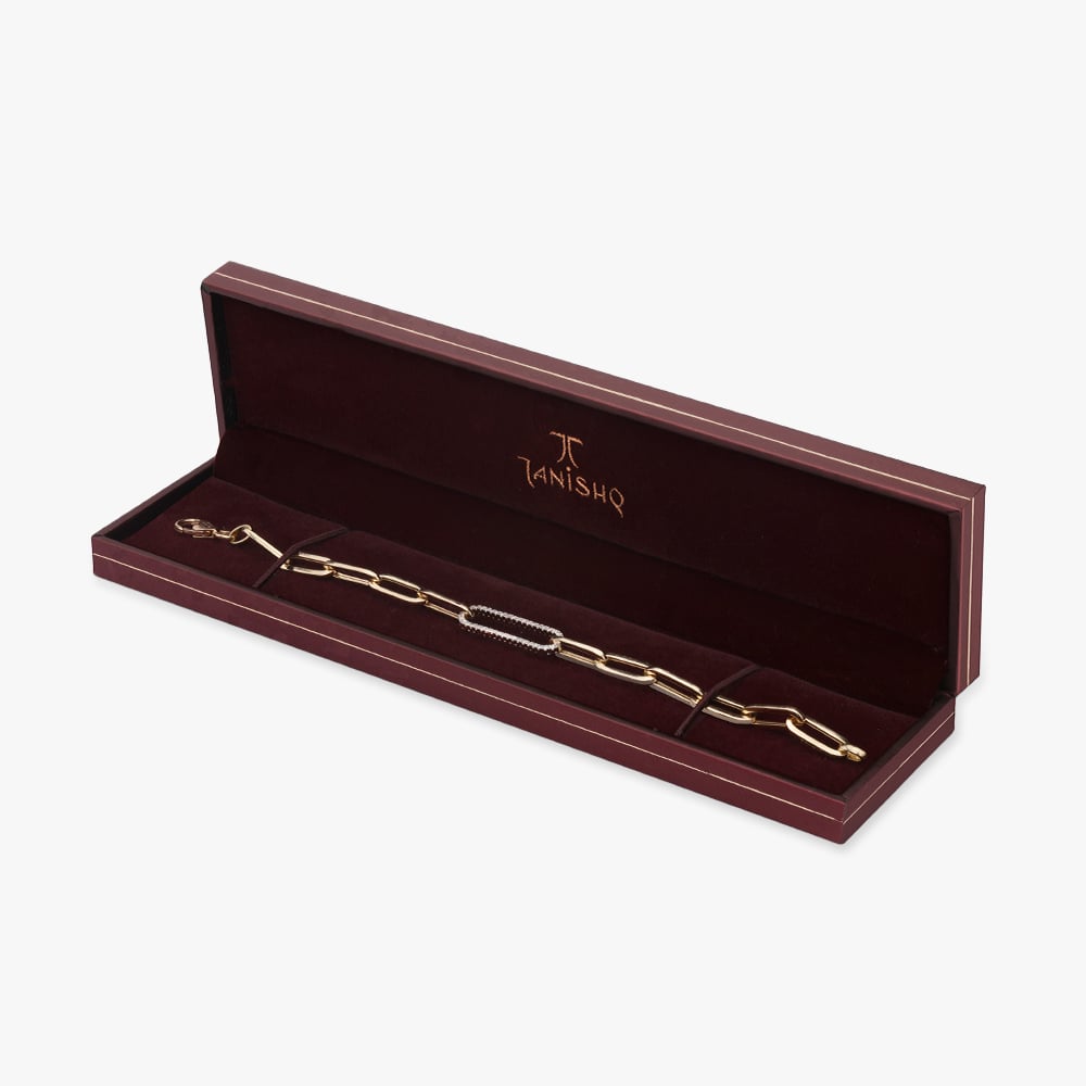 Brilliant Linkage Gold & Diamond Bracelet,,hi-res image number null