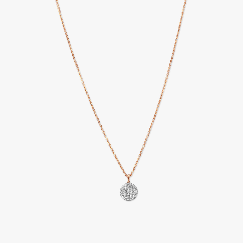 Glitter Disc Diamond Pendant with Chain and Earrings Set,,hi-res image number null
