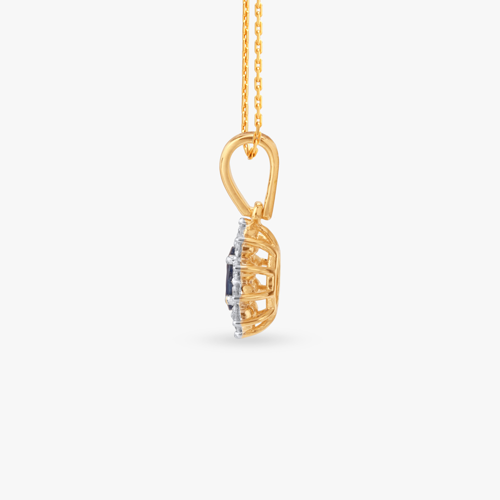Elegant Midnight Diamond Pendant and Earrings Set,,hi-res image number null