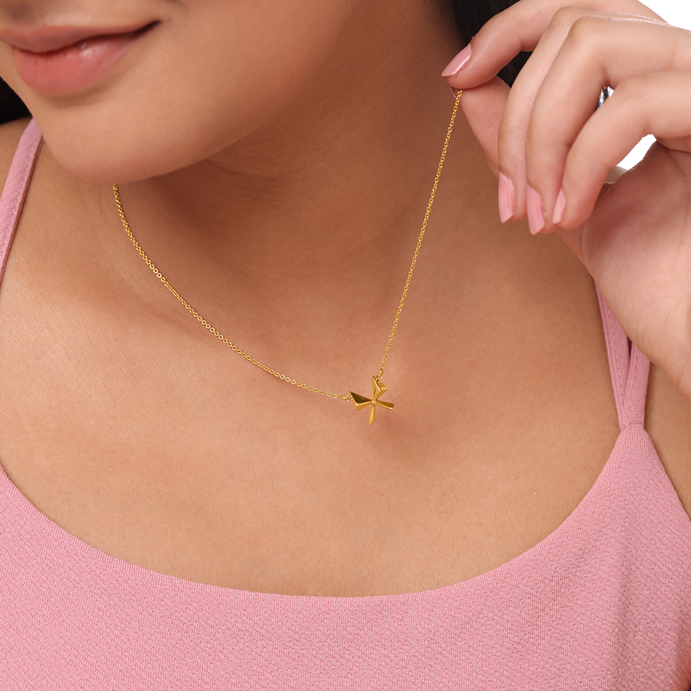 Mystic Butterfly 14KT Gold Necklace,,hi-res image number null