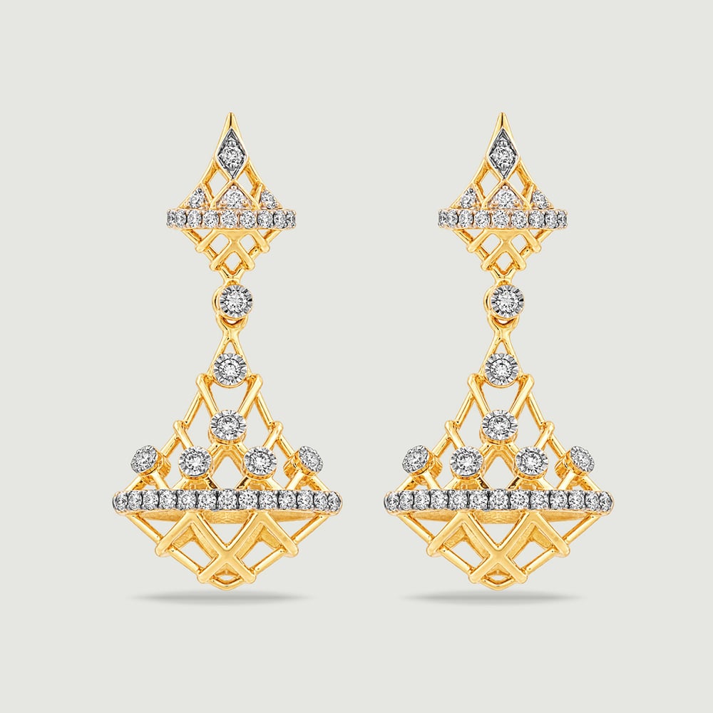 Striking Light Diamond Jhumka,,hi-res image number null