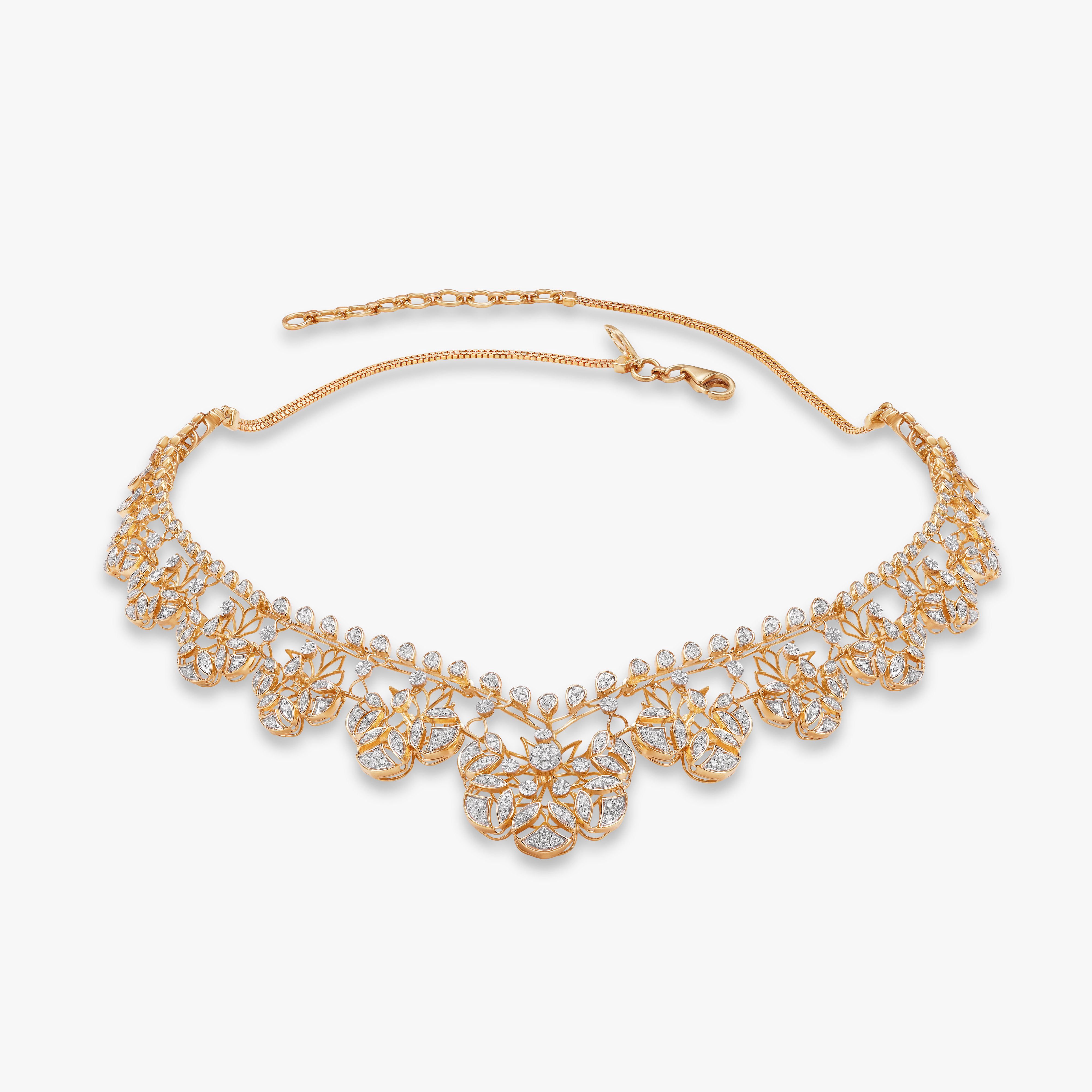 Gilded Serenity Diamond Necklace Set,,hi-res image number null