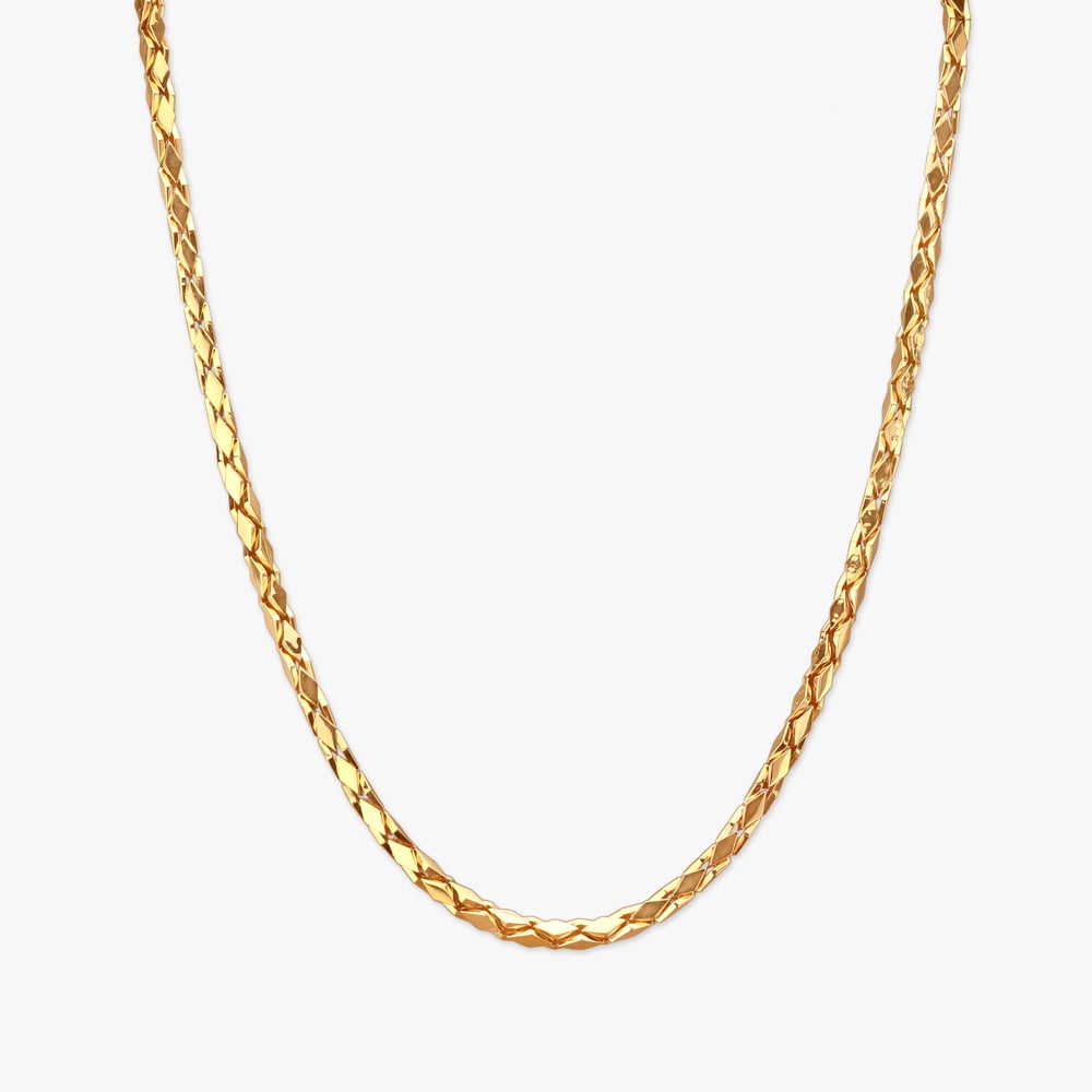 Sculpted Radiance Gold Chain For Men,,hi-res image number null