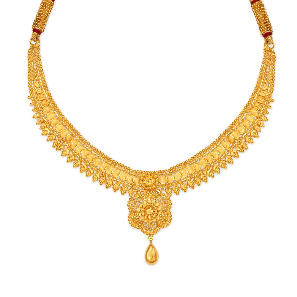 Filigree Work Gold Necklace,,hi-res image number null