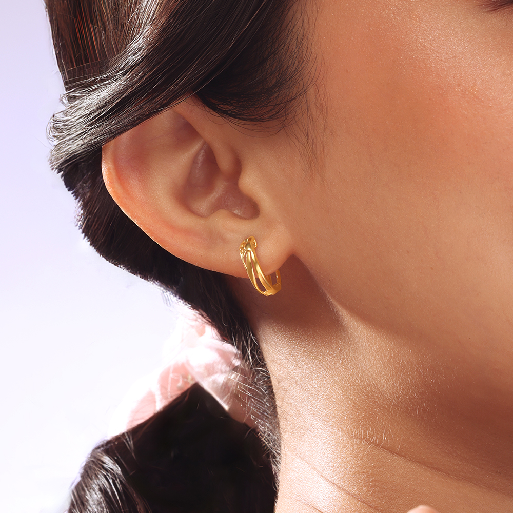 Bold Radiant Gold Hoop Earrings,,hi-res image number null