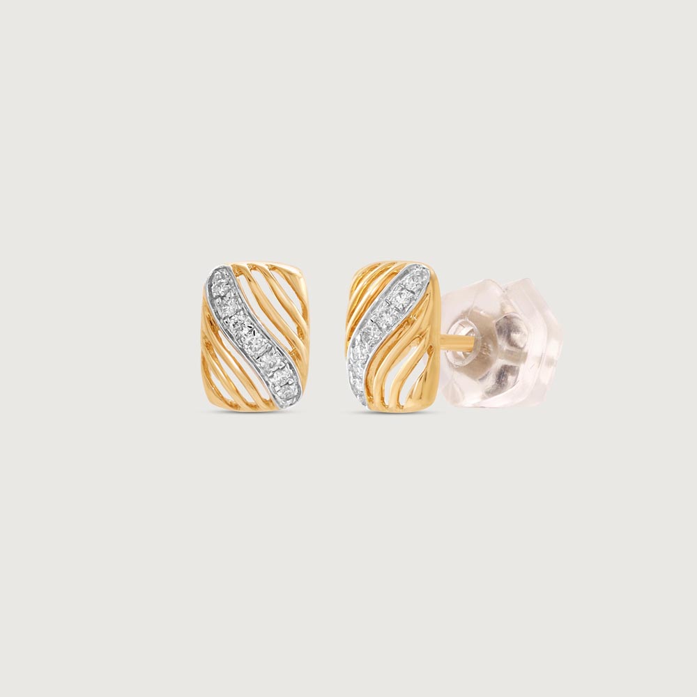 Shimmer Frame Diamond Stud Earrings,,hi-res image number null