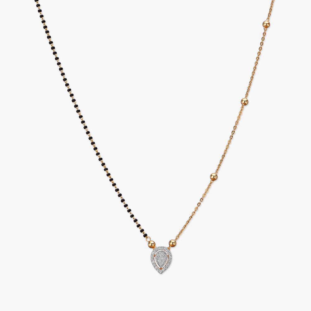 Radiant Teardrop Diamond Mangalsutra,,hi-res image number null
