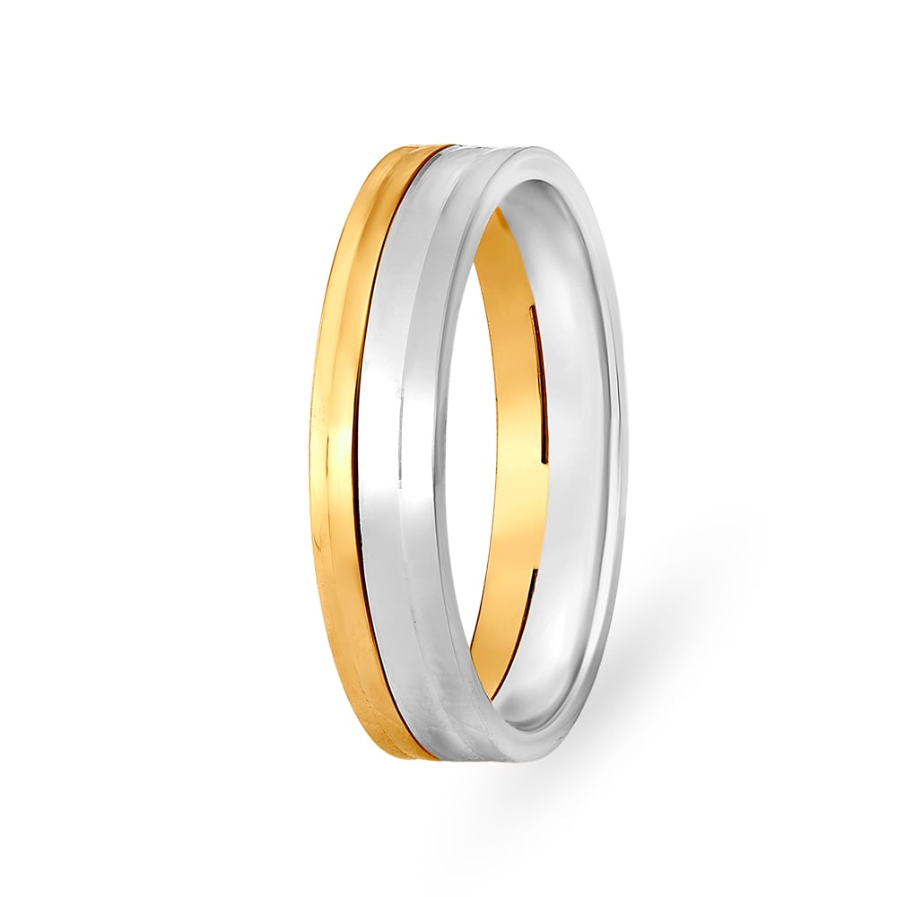 Sophisticated Platinum and Rose Gold Ring,,hi-res image number null