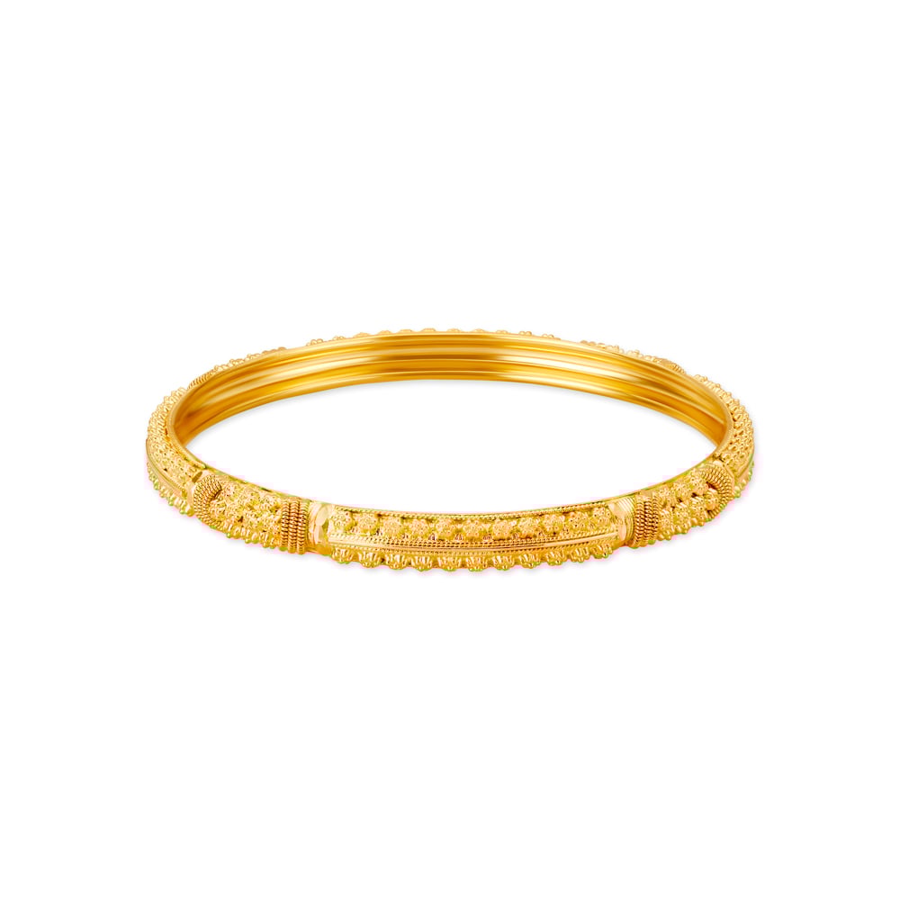 

Spectacular Yellow Gold Beaded Bangles
