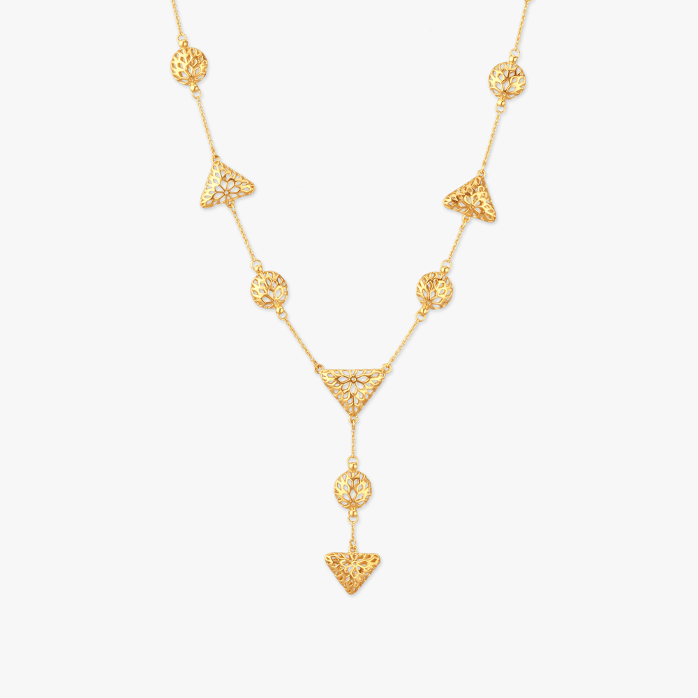 

Triangle Charm Gold Necklace