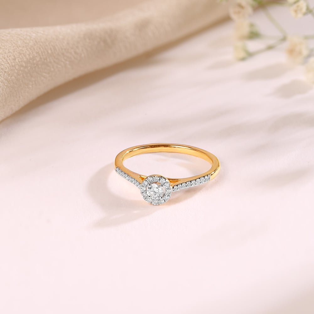 Eternal Halo Gold & Diamond Finger Ring,,hi-res image number null