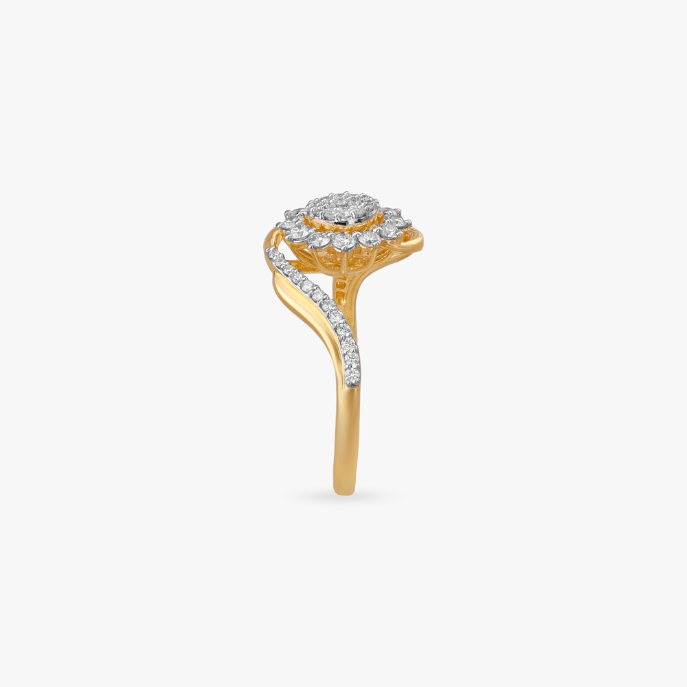 Whimsical Bloom Diamond Finger Ring,,hi-res image number null