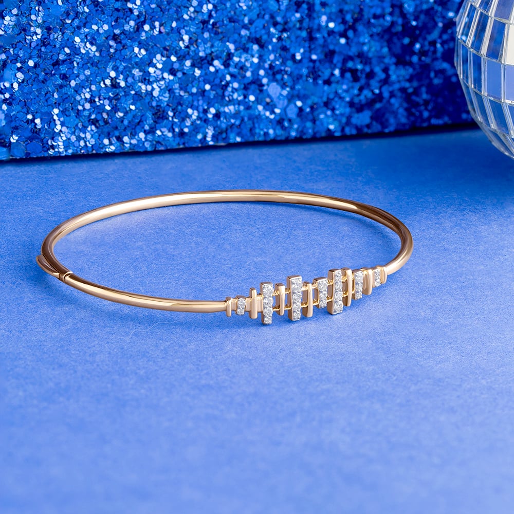 Luminous Connect Gold & Diamond Bangle,,hi-res image number null