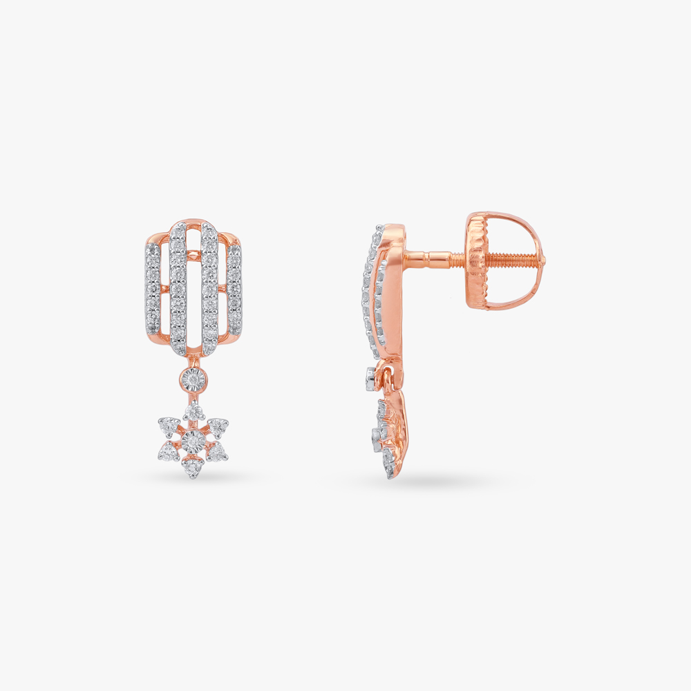 

Stellar Spark Diamond Drop Earrings