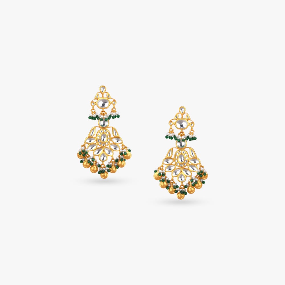 Raindrop Royalty Gold Necklace set,,hi-res image number null