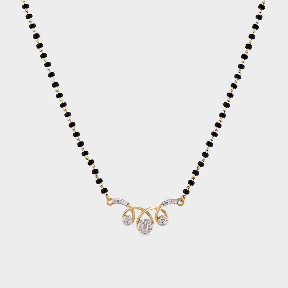 Twilight Swirls Gold and Diamond Mangalsutra,,hi-res image number null