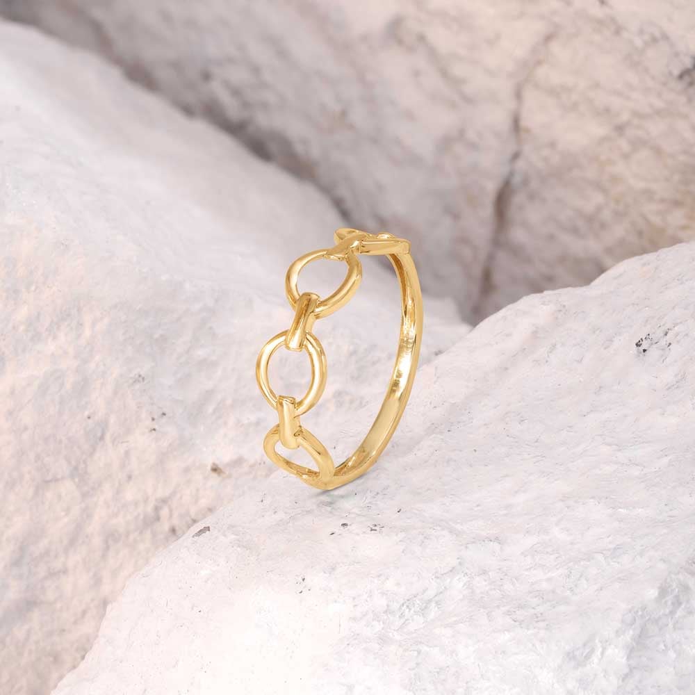 Edgy Loop Gold Ring