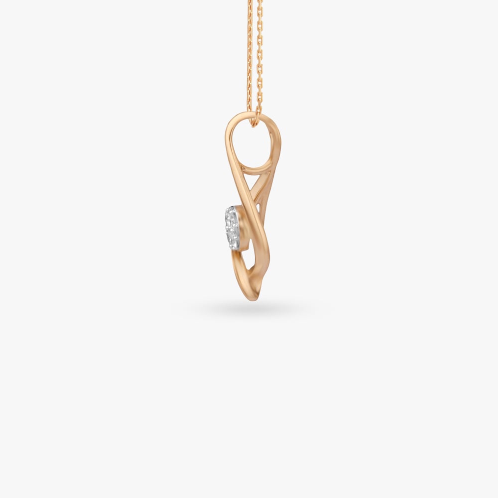 Sculpted Curve Diamond Pendant,,hi-res image number null