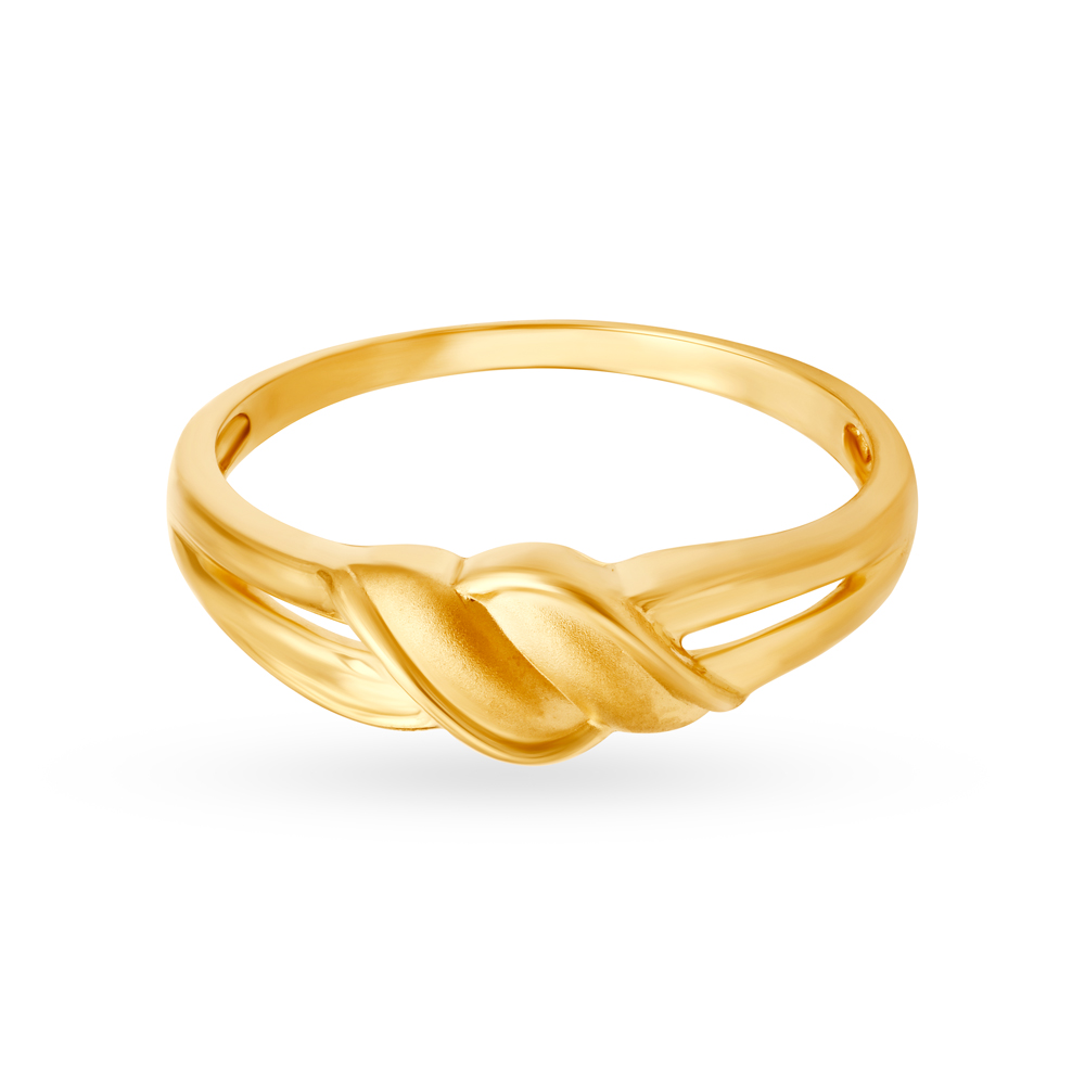 Lovely 22 Karat Gold Dual Leaf Ring,,hi-res image number null